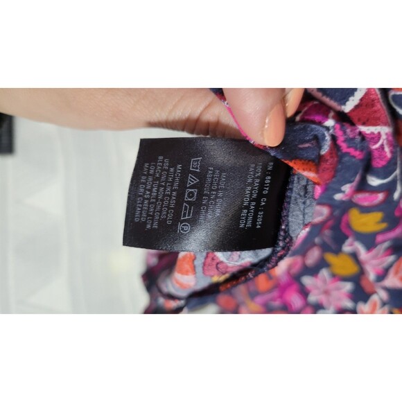 Maeve Anthropologie Blouse Women’s 10 | Multicolor Floral Animal Print LS - Picture 3 of 5
